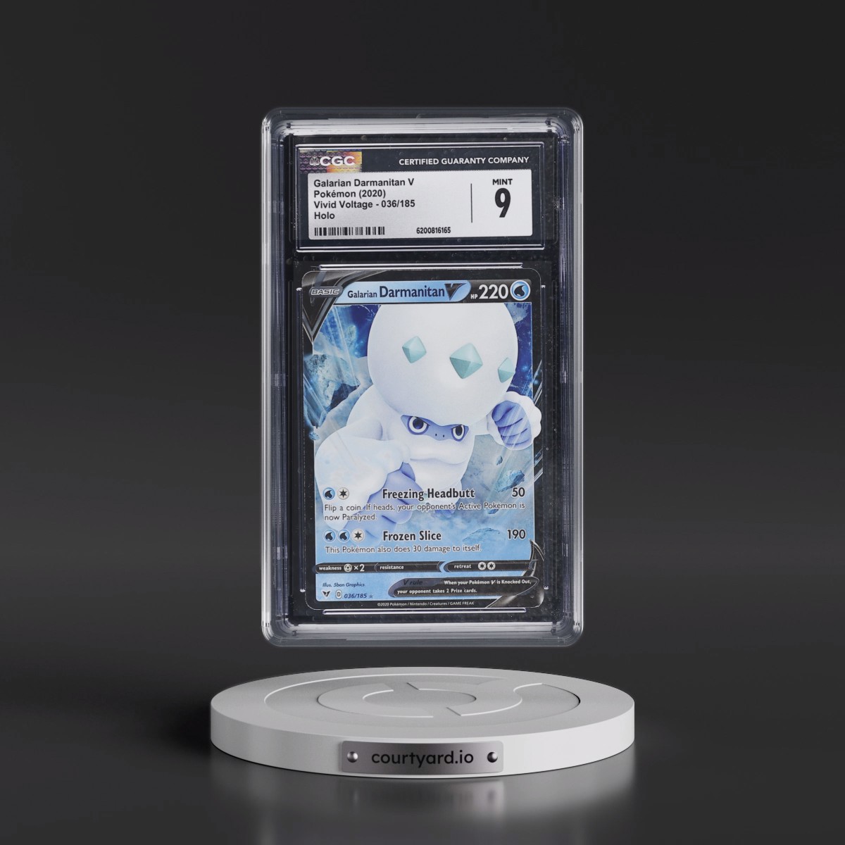 2020 Vivid Voltage #036/185 Galarian Darmanitan V - Holo (CGC 9 MINT)