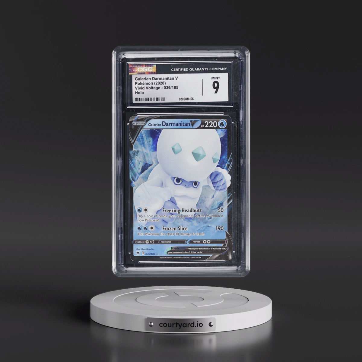 2020 Vivid Voltage #036/185 Galarian Darmanitan V - Holo (CGC 9 MINT)