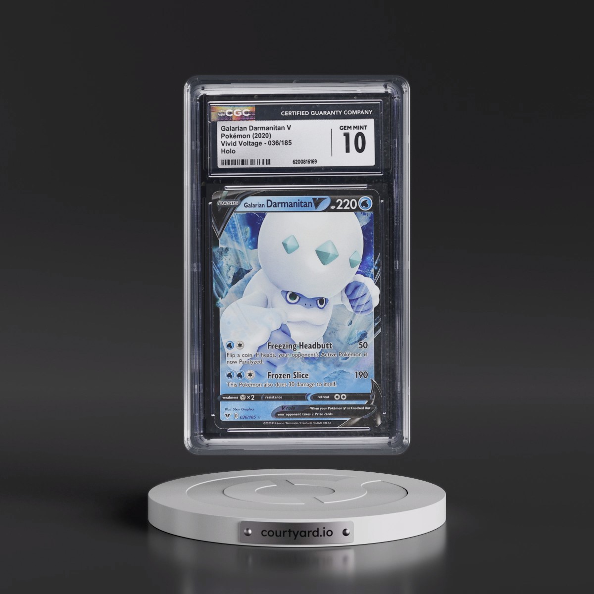2020 Vivid Voltage #036/185 Galarian Darmanitan V - Holo (CGC 10 GEM MINT)