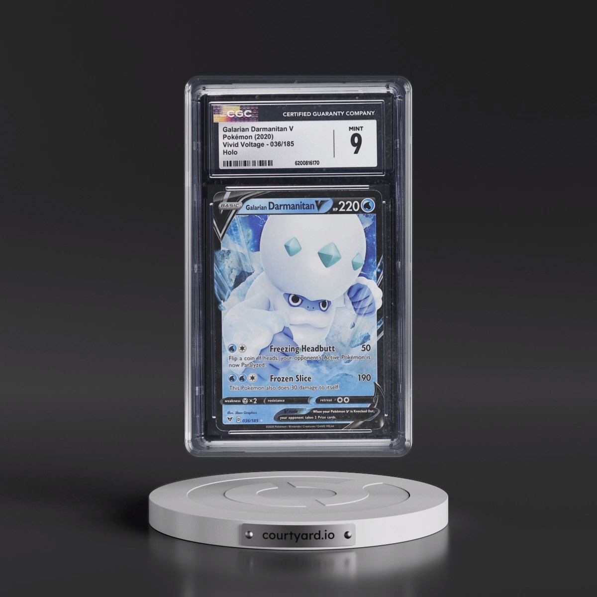 2020 Vivid Voltage #036/185 Galarian Darmanitan V - Holo (CGC 9 MINT)