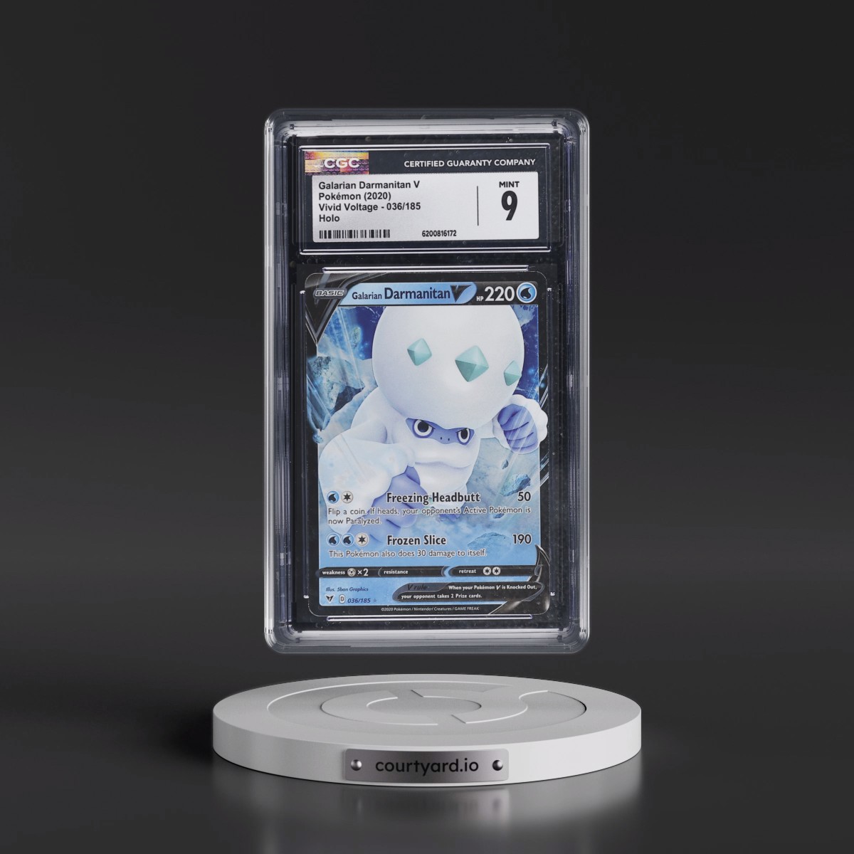 2020 Vivid Voltage #036/185 Galarian Darmanitan V - Holo (CGC 9 MINT)