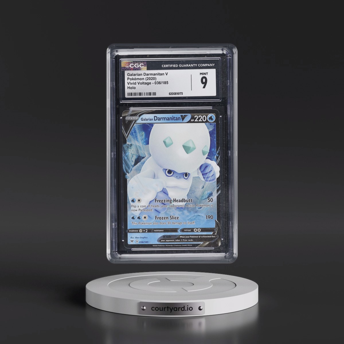 2020 Vivid Voltage #036/185 Galarian Darmanitan V - Holo (CGC 9 MINT)