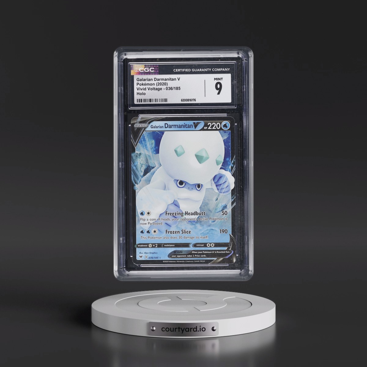 2020 Vivid Voltage #036/185 Galarian Darmanitan V - Holo (CGC 9 MINT)