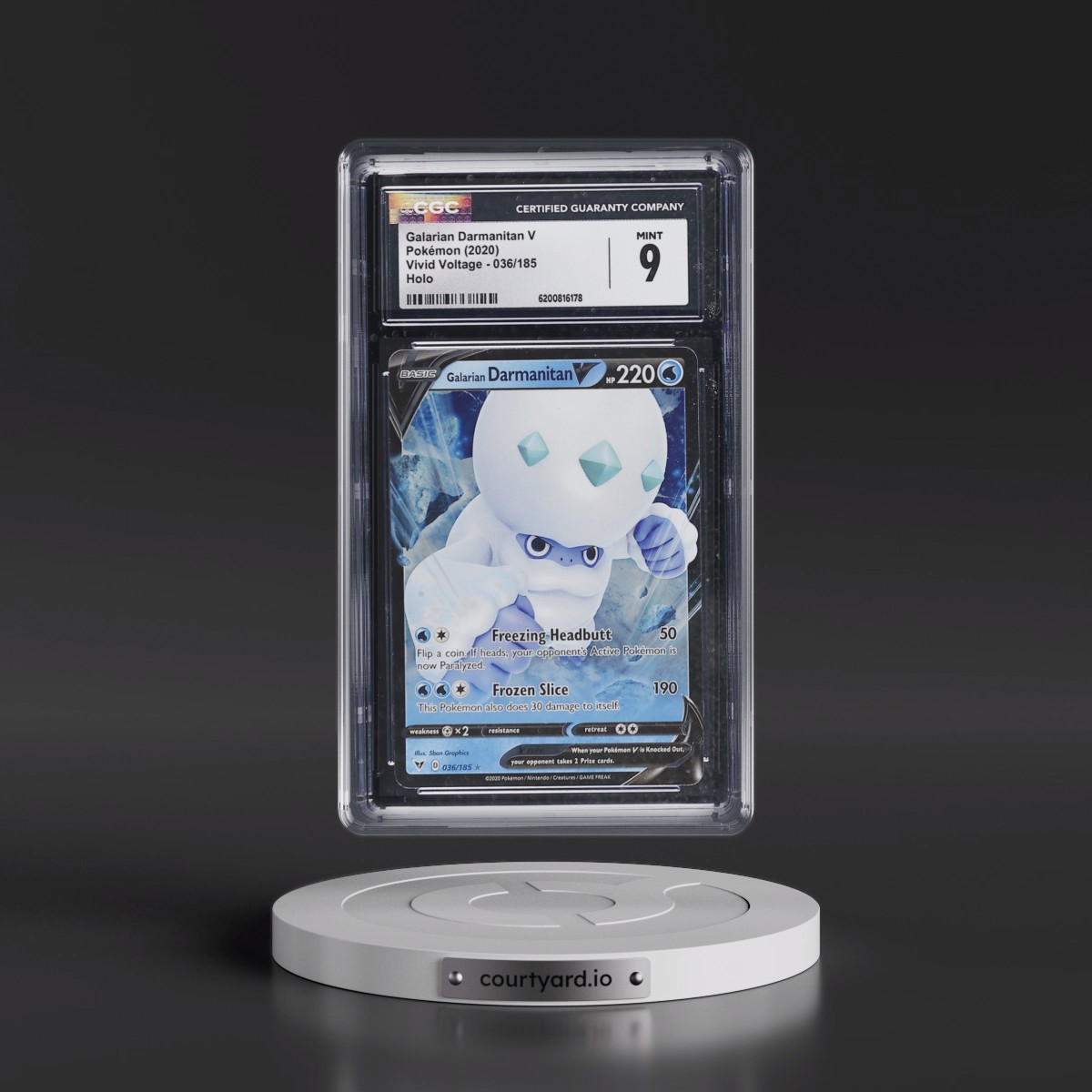 2020 Vivid Voltage #036/185 Galarian Darmanitan V - Holo (CGC 9 MINT)