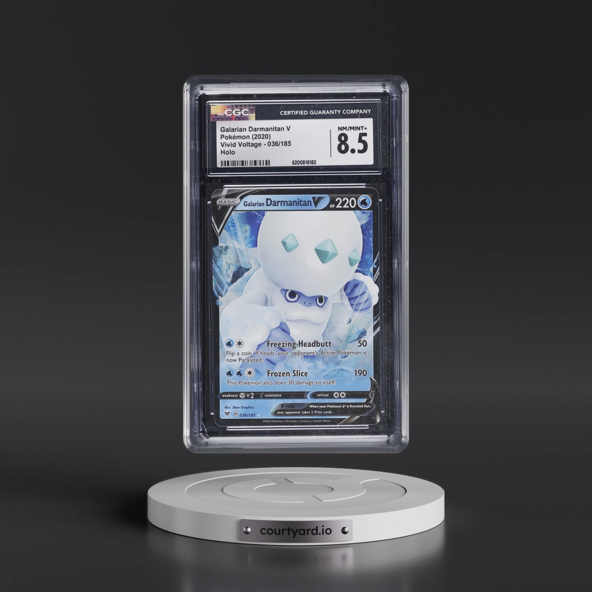2020 Vivid Voltage #036/185 Galarian Darmanitan V - Holo (CGC 8.5 NM-MT+)