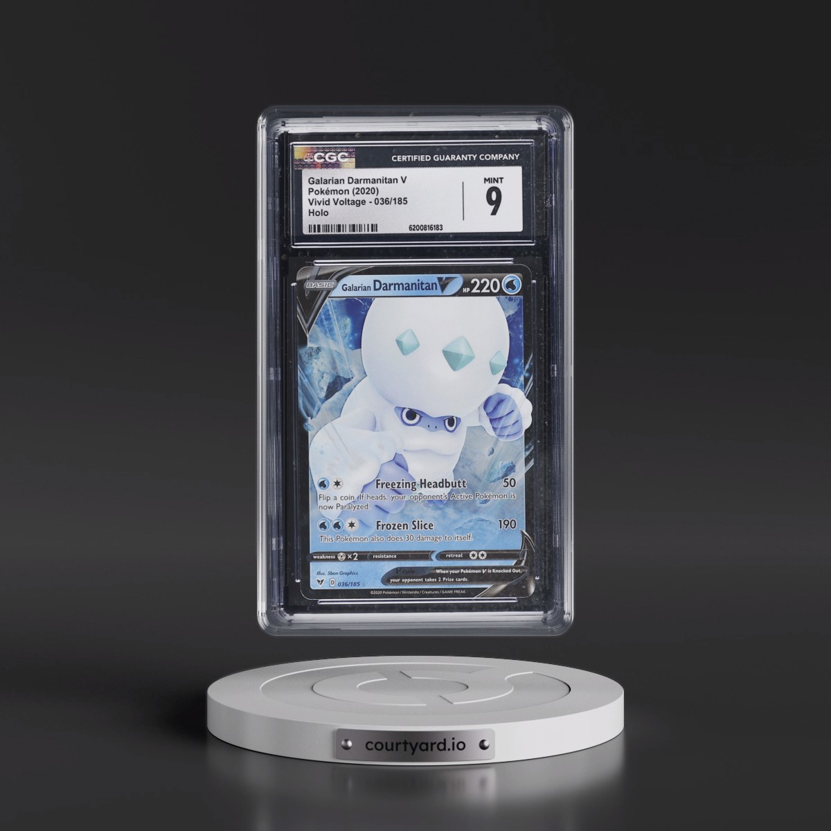 2020 Vivid Voltage #036/185 Galarian Darmanitan V - Holo (CGC 9 MINT)