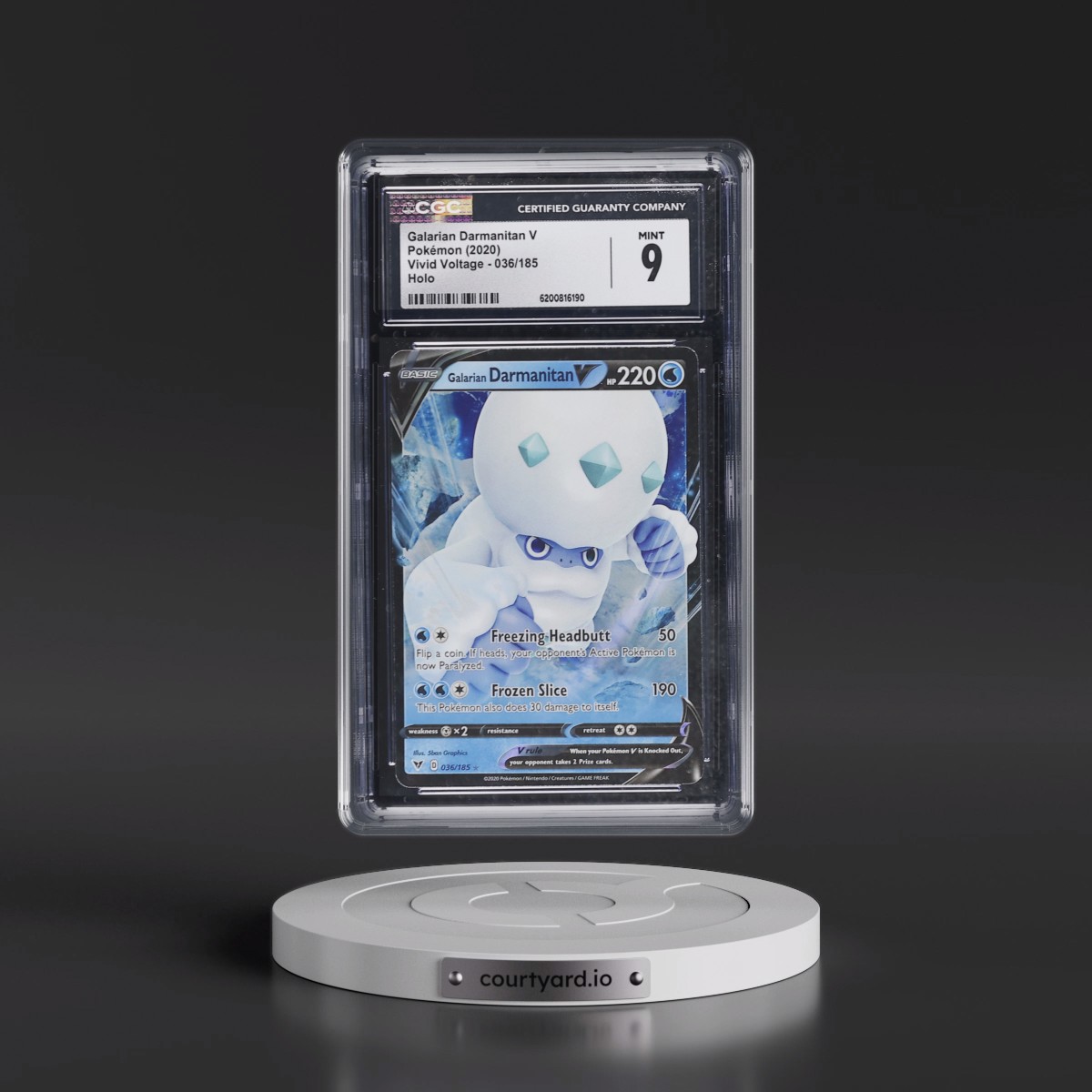 2020 Vivid Voltage #036/185 Galarian Darmanitan V - Holo (CGC 9 MINT)