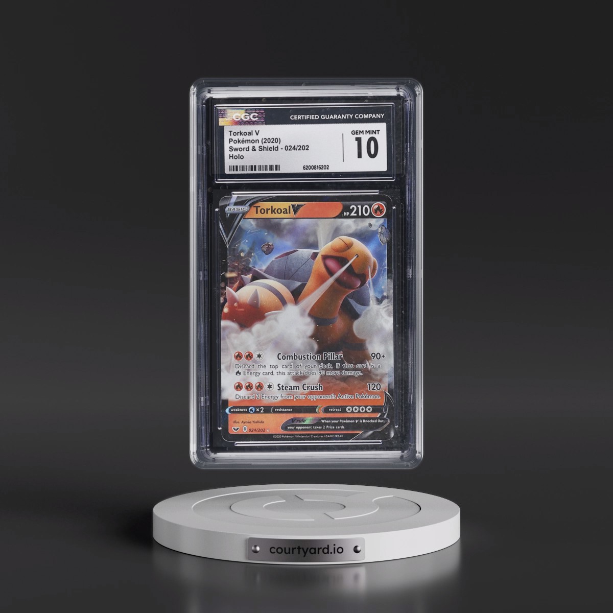 2020 Sword & Shield #024/202 Torkoal V - Holo (CGC 10 GEM MINT)