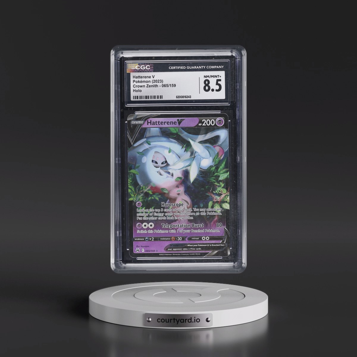 2023 Crown Zenith #065/159 Hatterene V - Holo (CGC 8.5 NM-MT+)