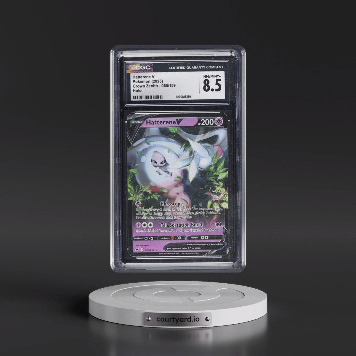 2023 Crown Zenith #065/159 Hatterene V - Holo (CGC 8.5 NM-MT+)