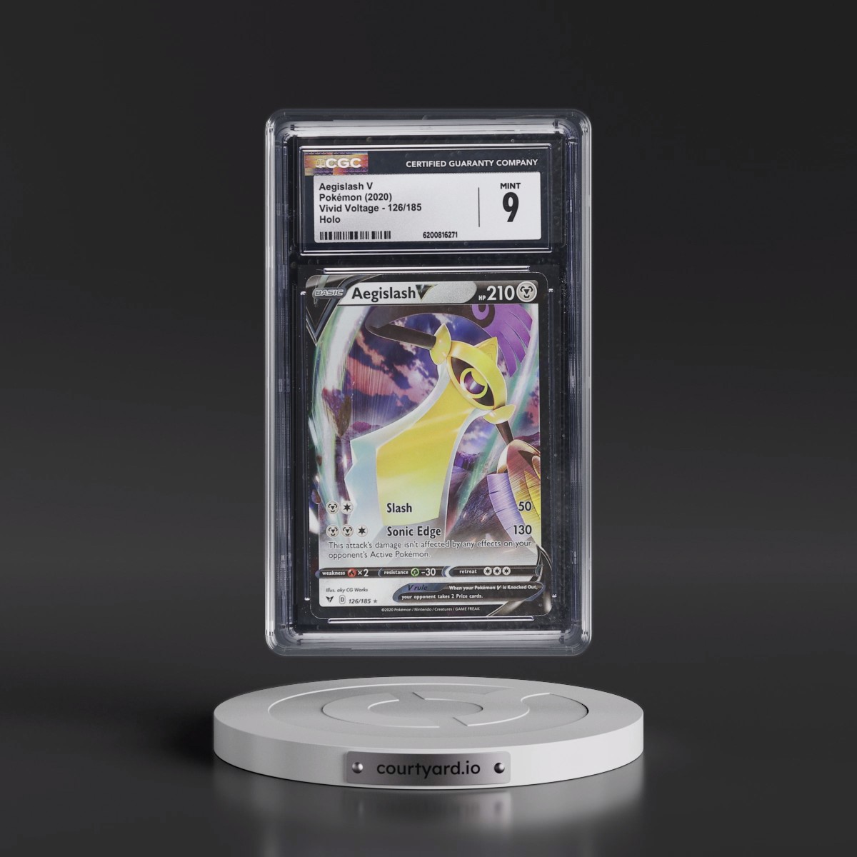 2020 Vivid Voltage #126/185 Aegislash V - Holo (CGC 9 MINT)
