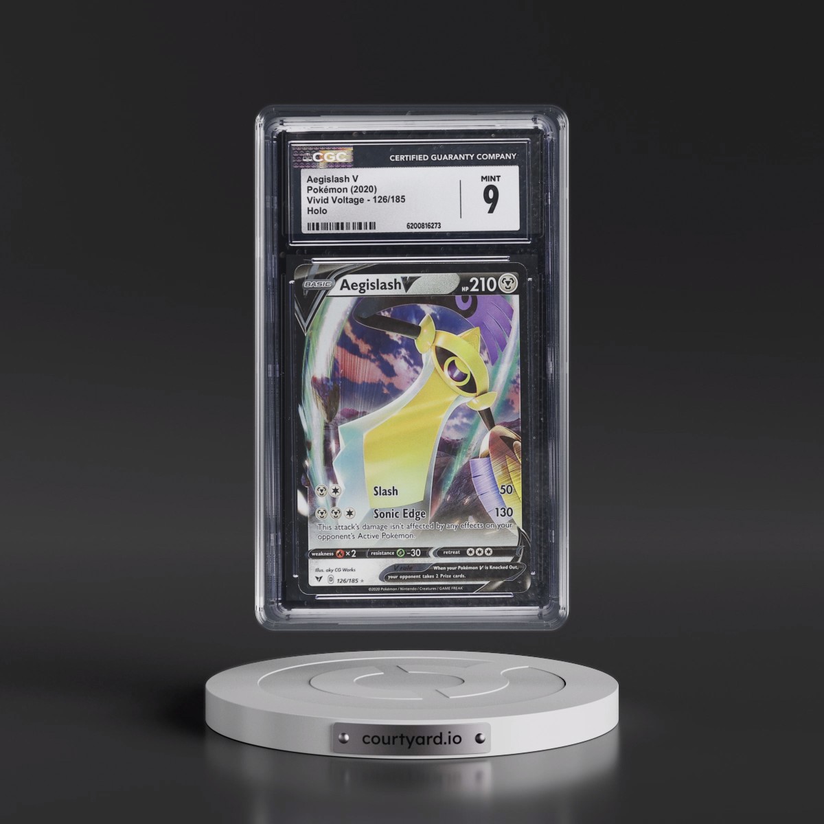 2020 Vivid Voltage #126/185 Aegislash V - Holo (CGC 9 MINT)