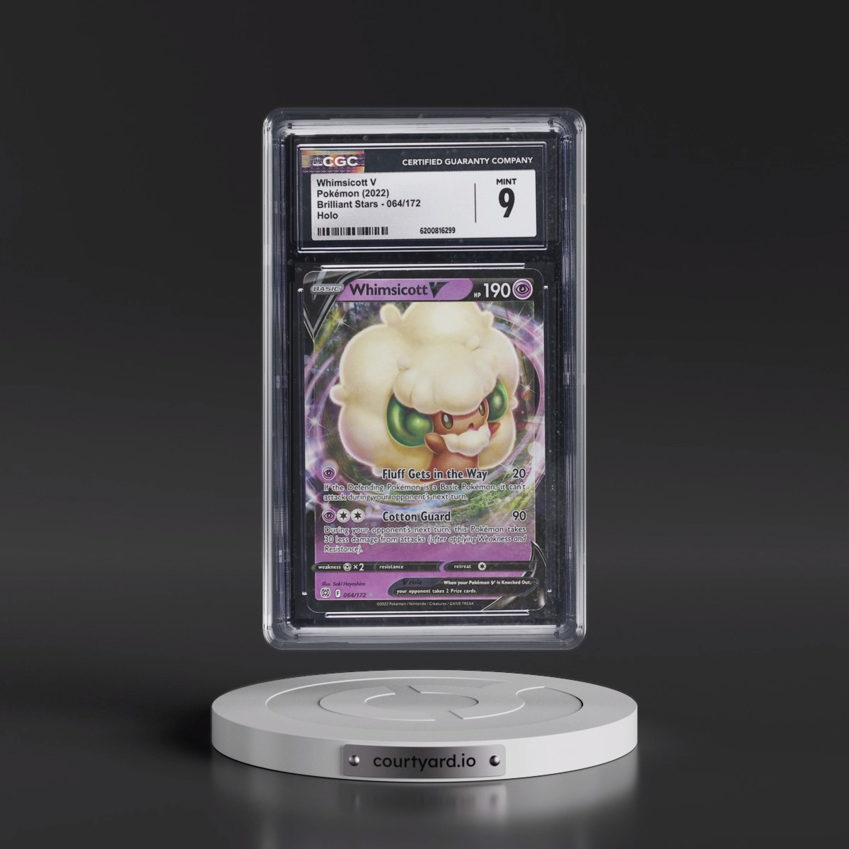 2022 Brilliant Stars #064/172 Whimsicott V - Holo (CGC 9 MINT)