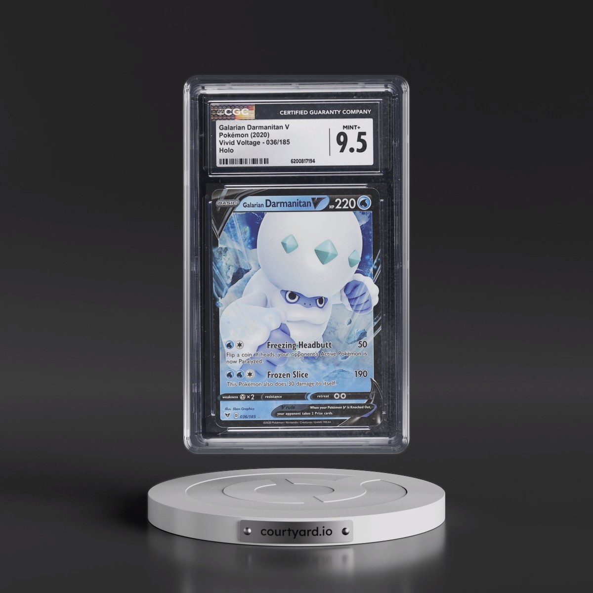 2020 Vivid Voltage #036/185 Galarian Darmanitan V - Holo (CGC 9.5 MINT+)