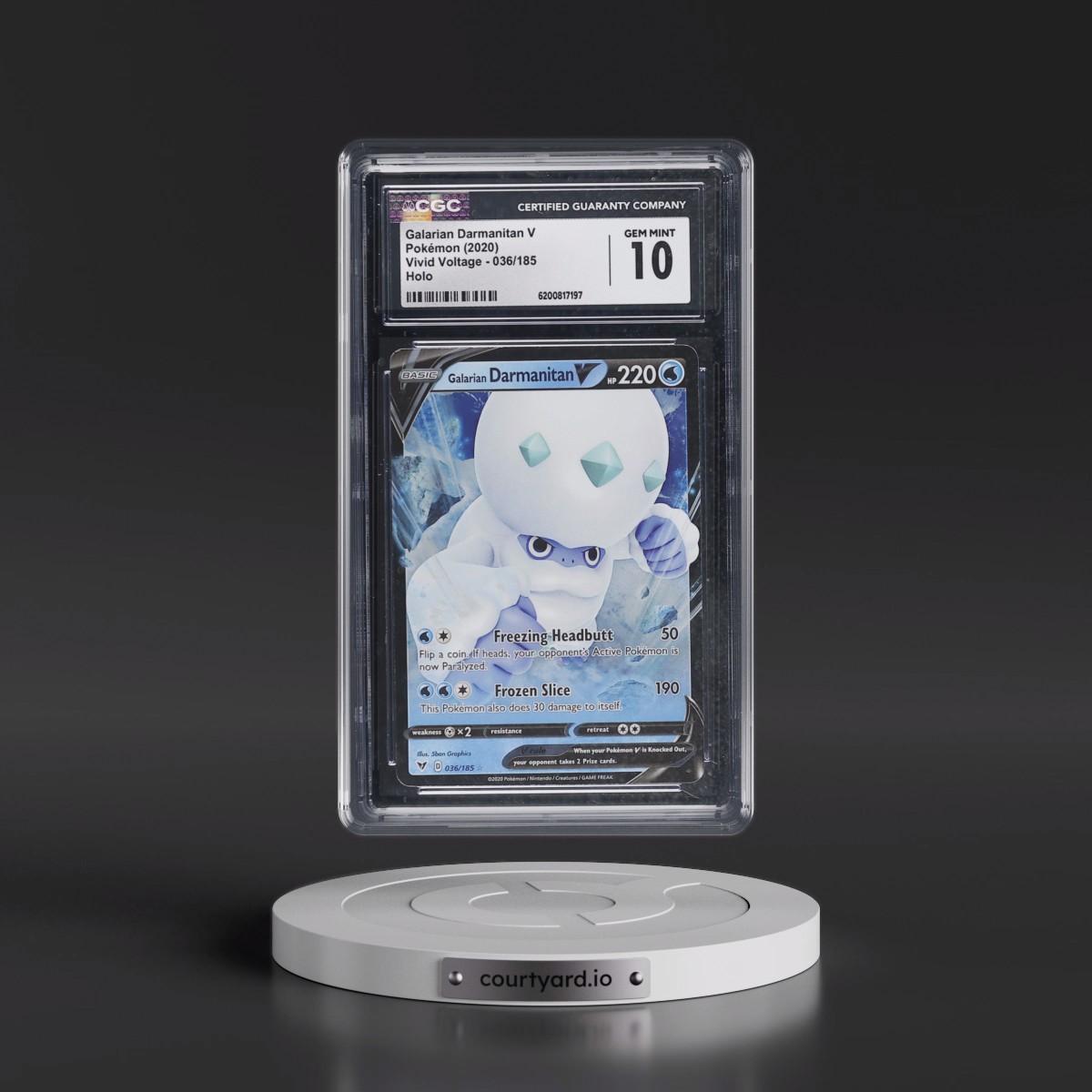 2020 Vivid Voltage #036/185 Galarian Darmanitan V - Holo (CGC 10 GEM MINT)