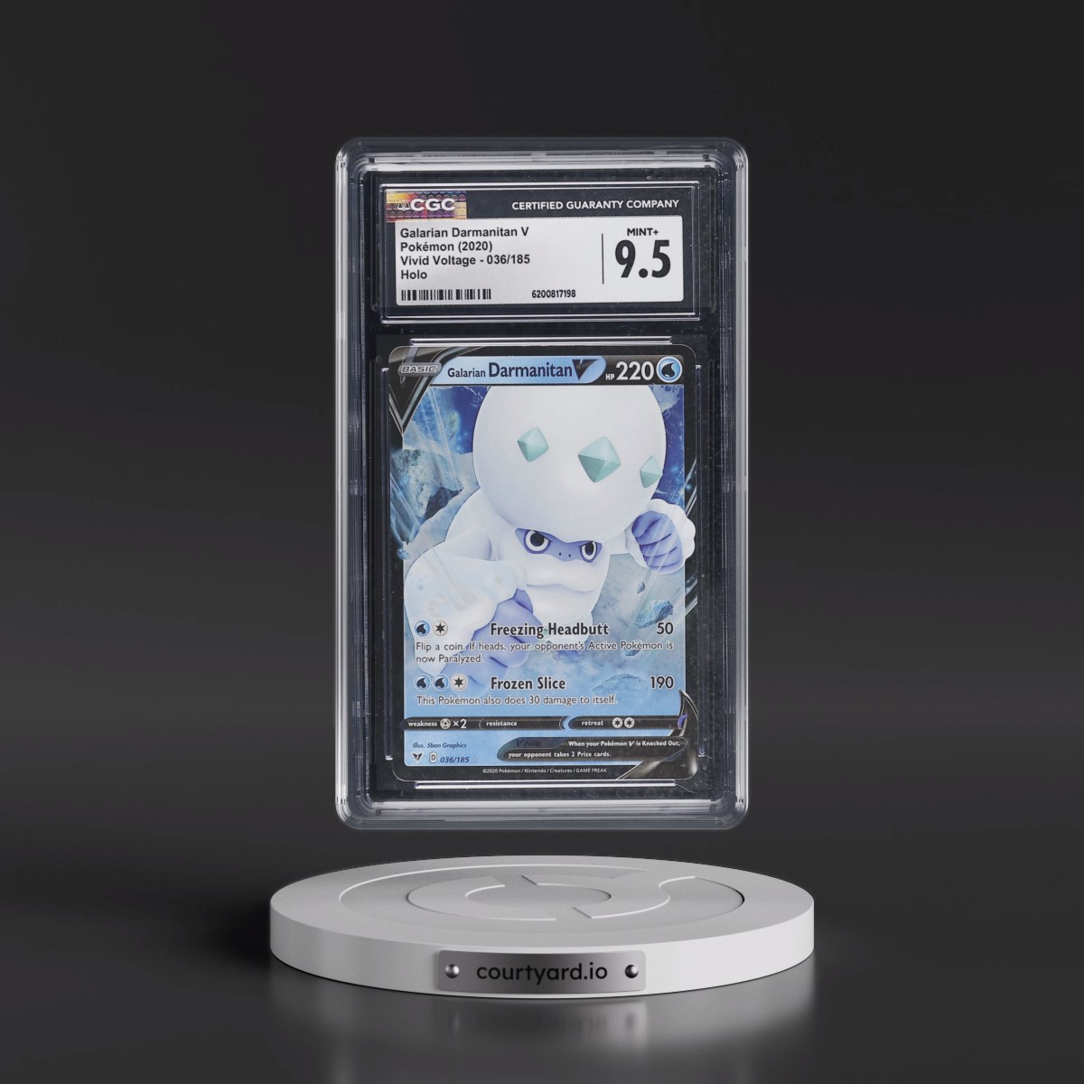 2020 Vivid Voltage #036/185 Galarian Darmanitan V - Holo (CGC 9.5 MINT+)