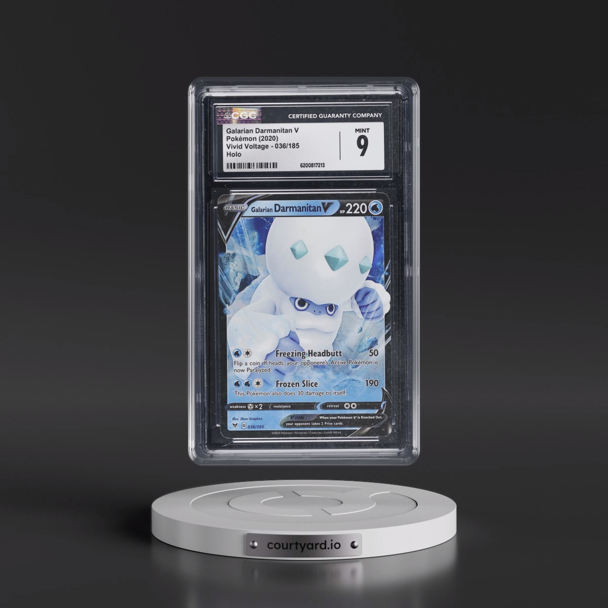 2020 Vivid Voltage #036/185 Galarian Darmanitan V - Holo (CGC 9 MINT)