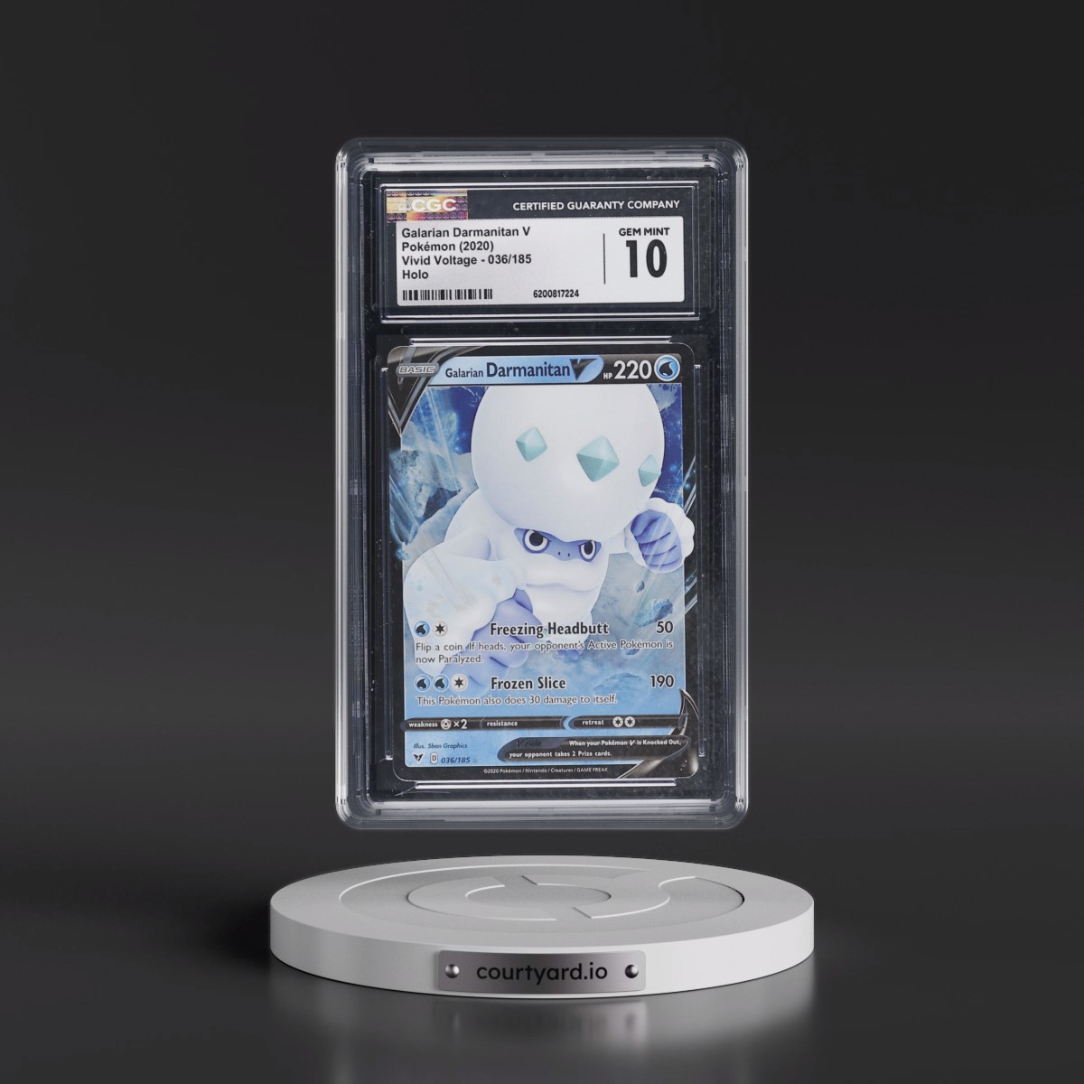 2020 Vivid Voltage #036/185 Galarian Darmanitan V - Holo (CGC 10 GEM MINT)