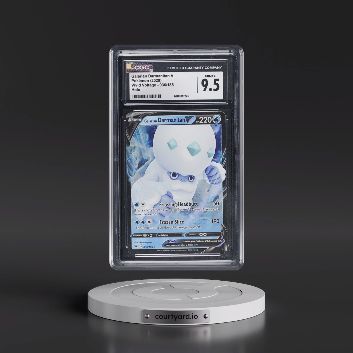 2020 Vivid Voltage #036/185 Galarian Darmanitan V - Holo (CGC 9.5 MINT+)