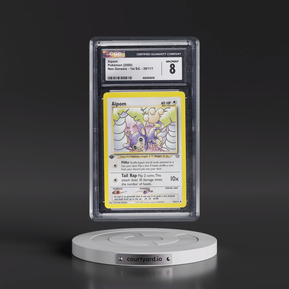 2000 Neo Genesis #26/111 Aipom - 1st Edition (CGC 8 NM-MT)