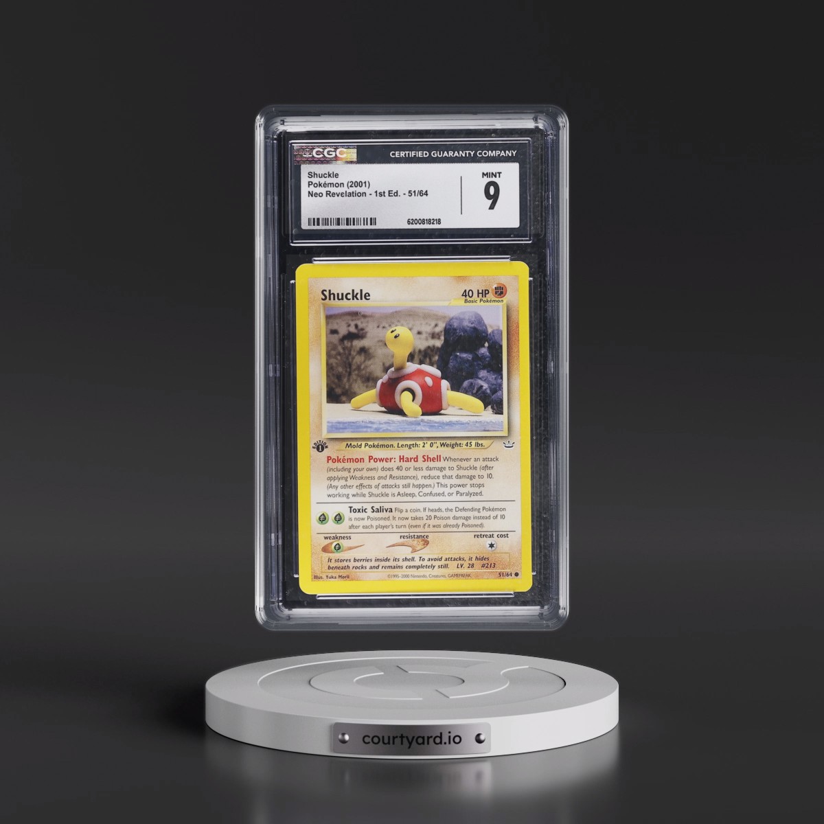 2001 Neo Revelation #51/64 Shuckle - 1st Edition (CGC 9 MINT)