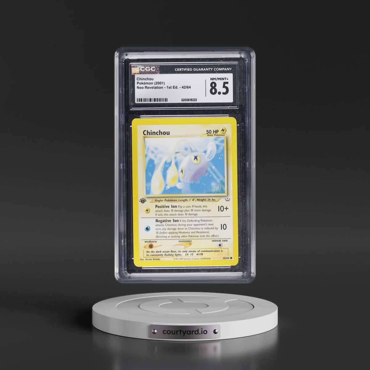 2001 Neo Revelation Chinchou - 1st Edition #42/64 CGC 8.5