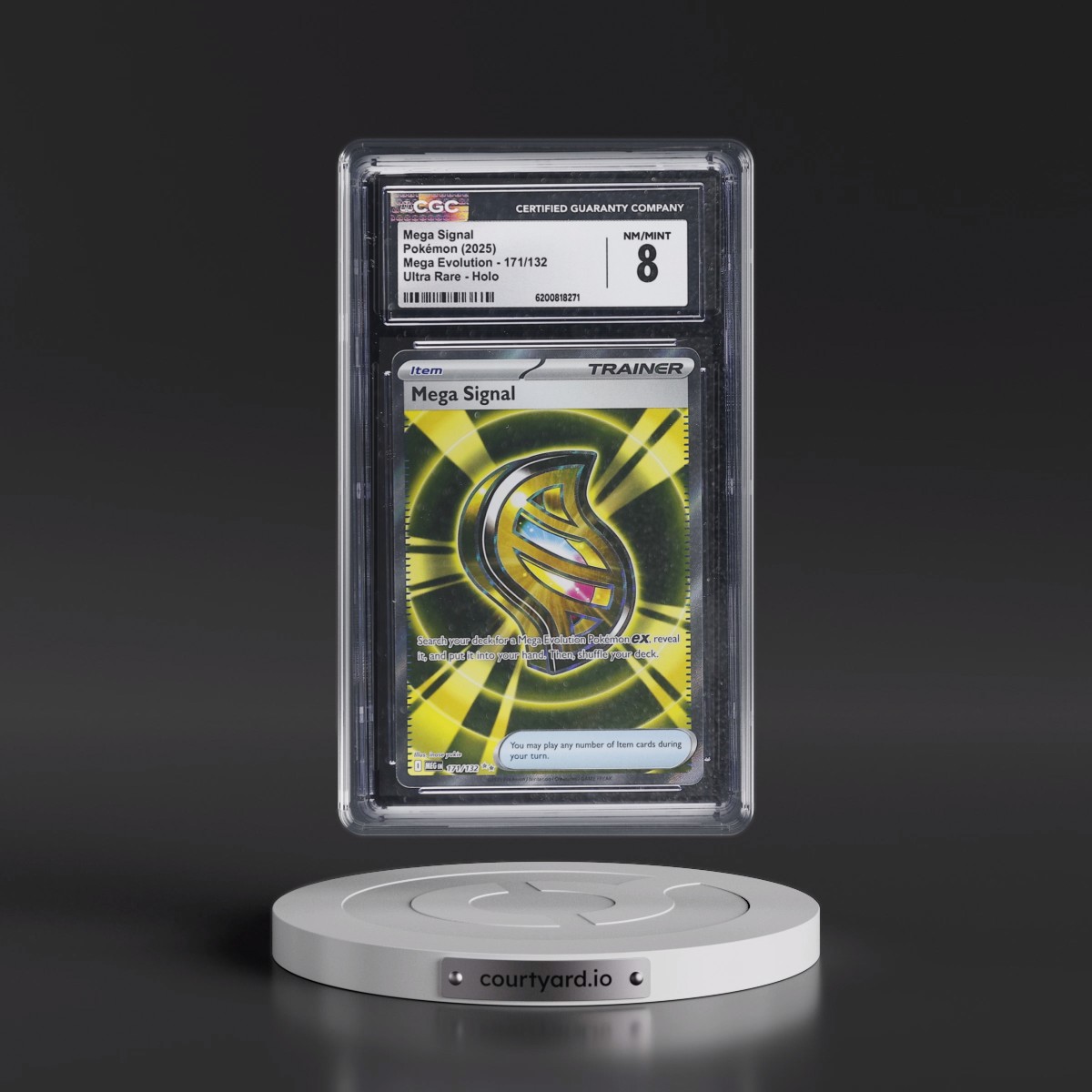 2025 Mega Evolution - MEG EN #171/132 Mega Signal - Ultra Rare Holo (CGC 8 NM-MT)