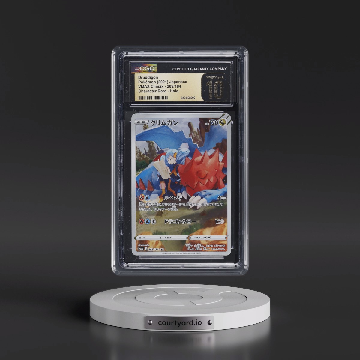 2021 VMAX Climax Druddigon - Character Rare Holo #209/184 CGC 10