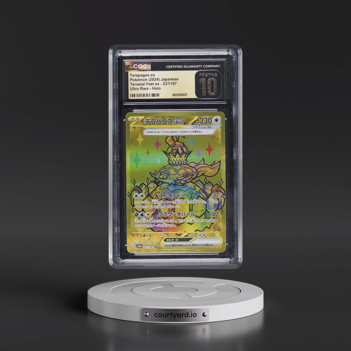 2024 High Class Pack: Terastal Fest ex - sv8a Terapagos ex - Ultra Rare Holo #237/187 CGC 10