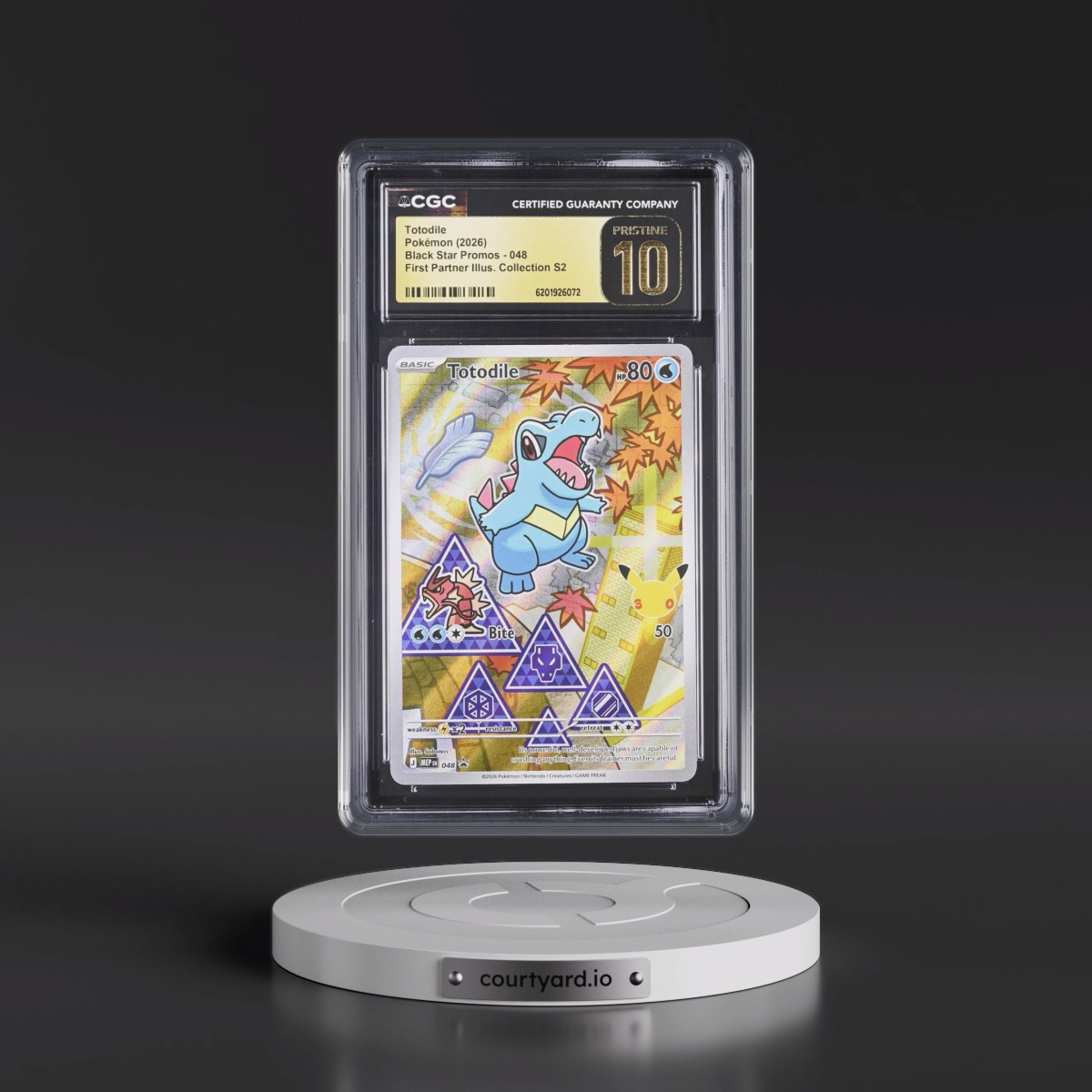 2025 Black Star Promos - Mega Evolution MEP EN #048 Totodile - First Partner Illustration Collection Series 2 (Holo) (CGC 10 PRISTINE)