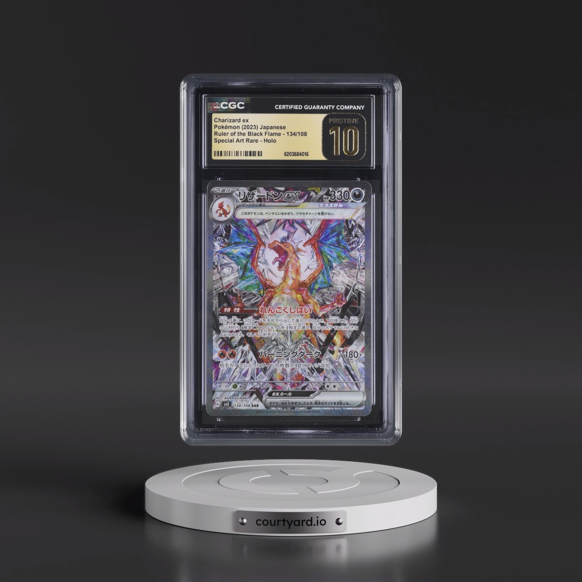 2023 Ruler of the Black Flame #134/108 Charizard ex - Special Art Rare Holo (CGC 10 PRISTINE)