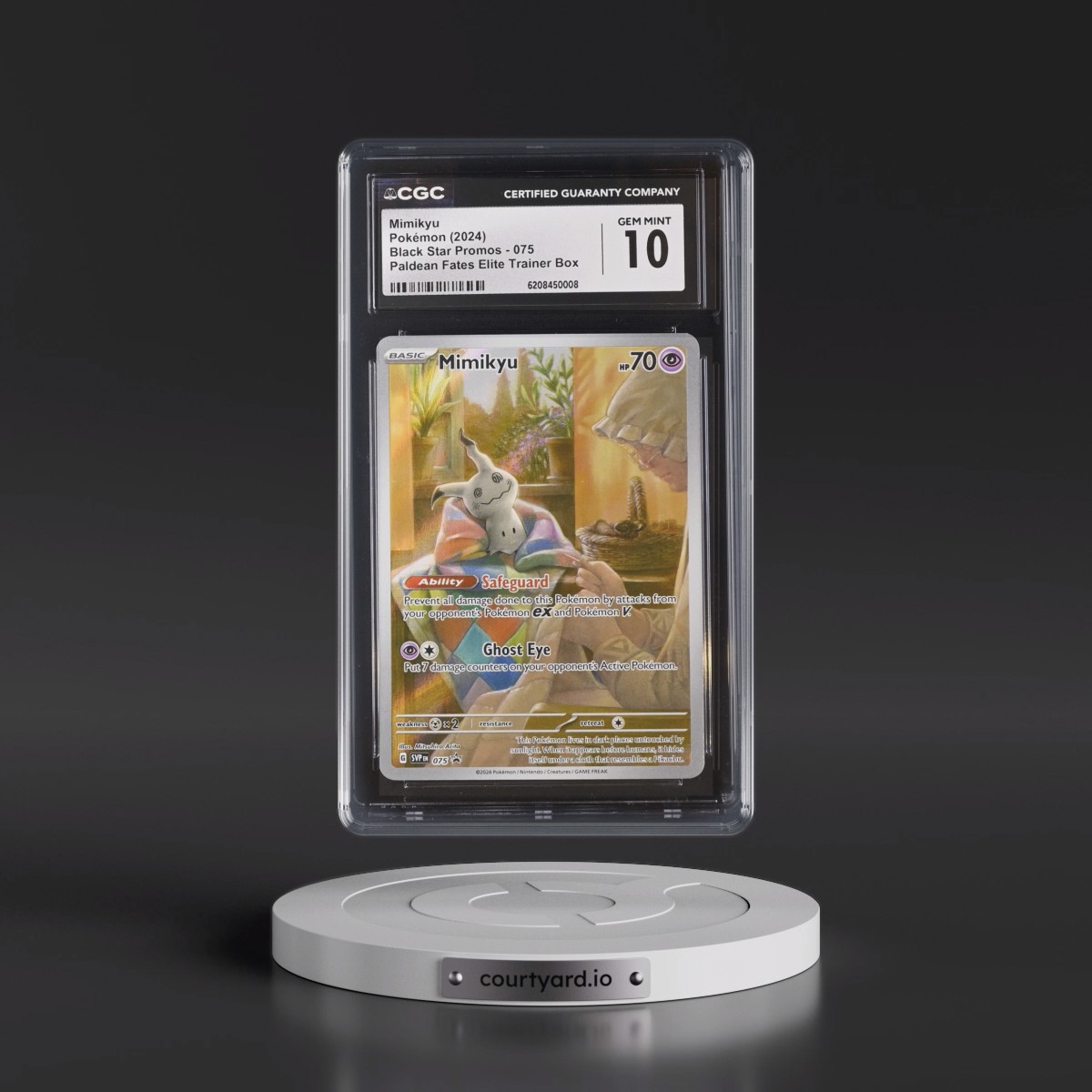 2023 Black Star Promos - Scarlet & Violet SVP EN #075 Mimikyu - Paldean Fates Elite Trainer Box (Holo) (CGC 10 GEM MINT)