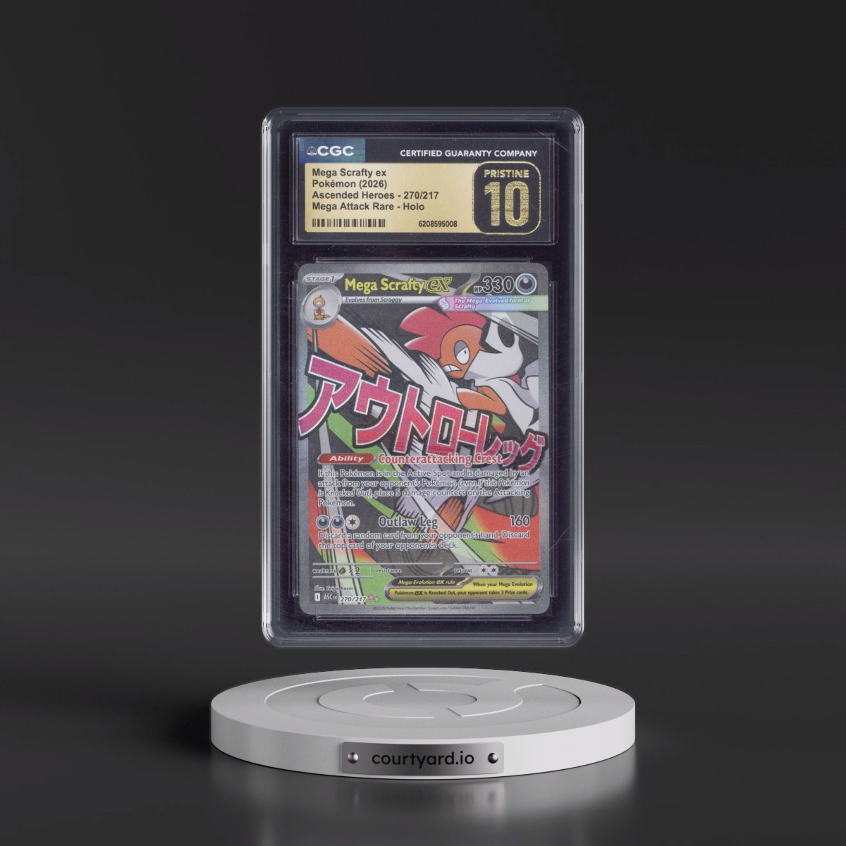 2026 Ascended Heroes - ASC EN #270/217 Mega Scrafty ex - Mega Attack Rare Holo (CGC 10 PRISTINE)