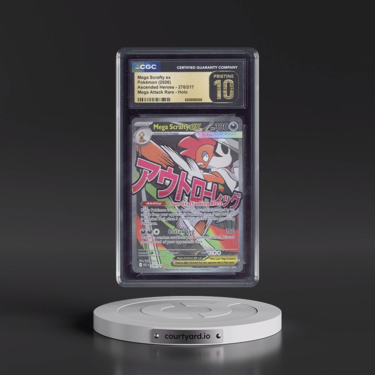 2026 Ascended Heroes - ASC EN #270/217 Mega Scrafty ex - Mega Attack Rare Holo (CGC 10 PRISTINE)