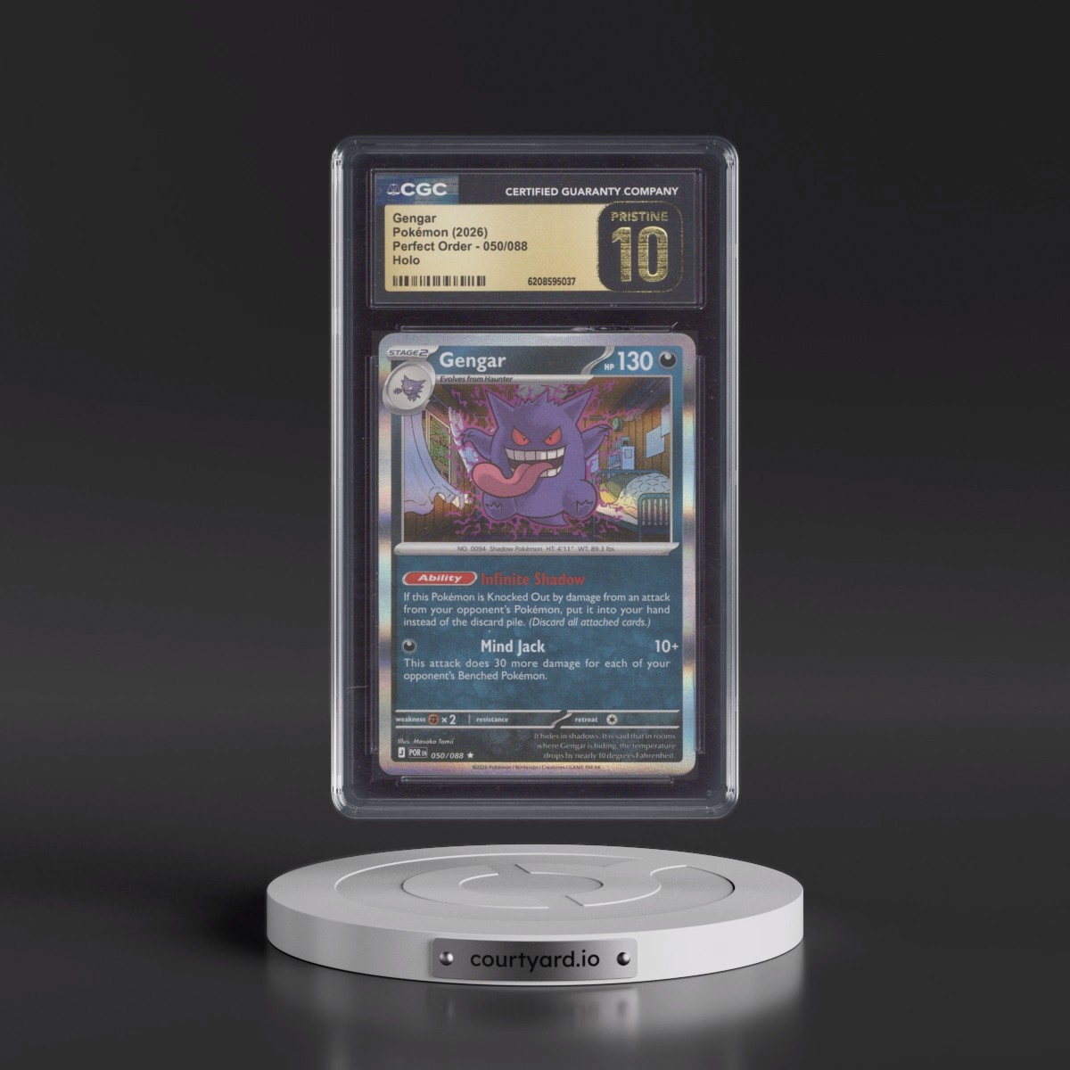 2026 Perfect Order - POR EN #050/088 Gengar - Holo (CGC 10 PRISTINE)