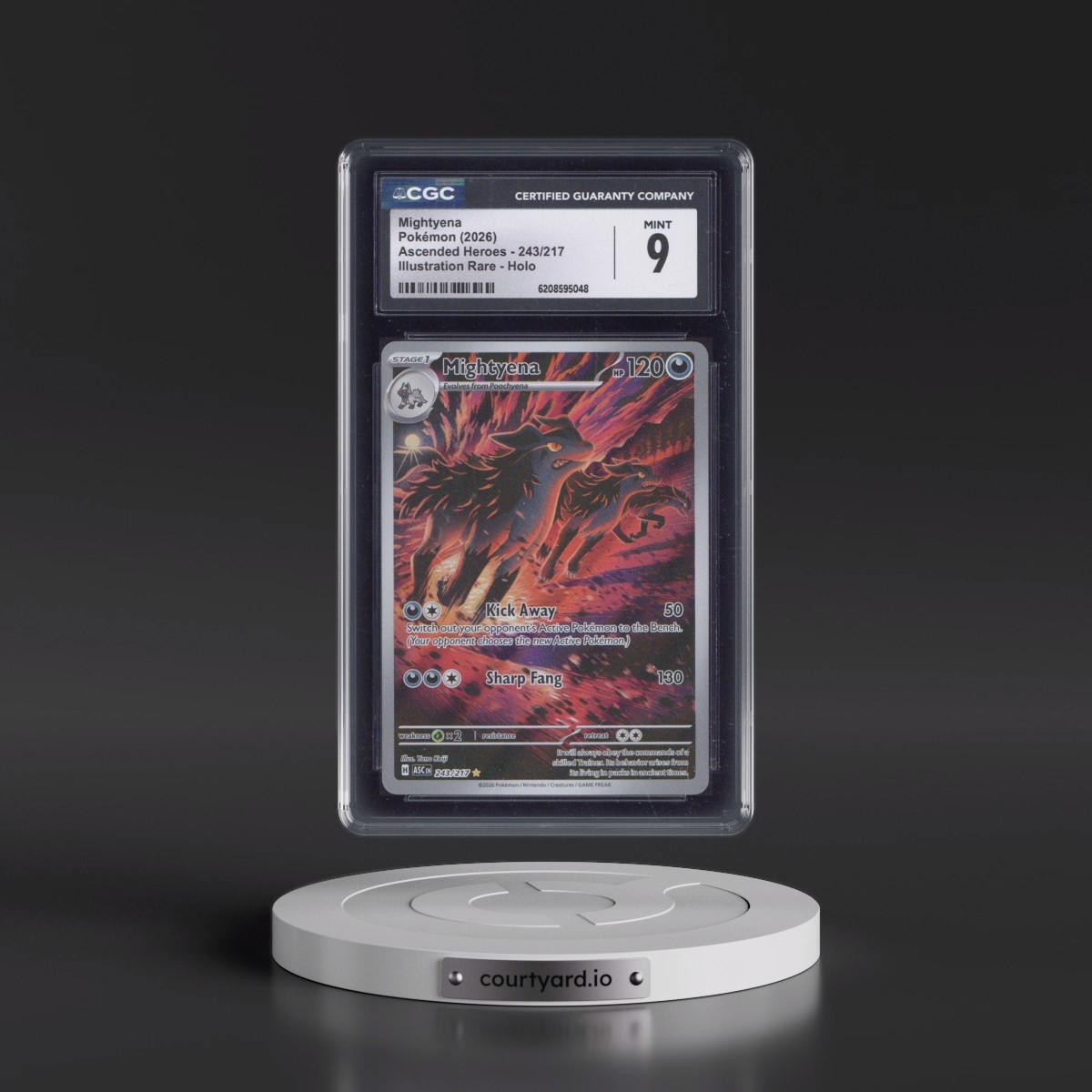 2026 Ascended Heroes - ASC EN Mightyena - Illustration Rare Holo #243/217 CGC 9