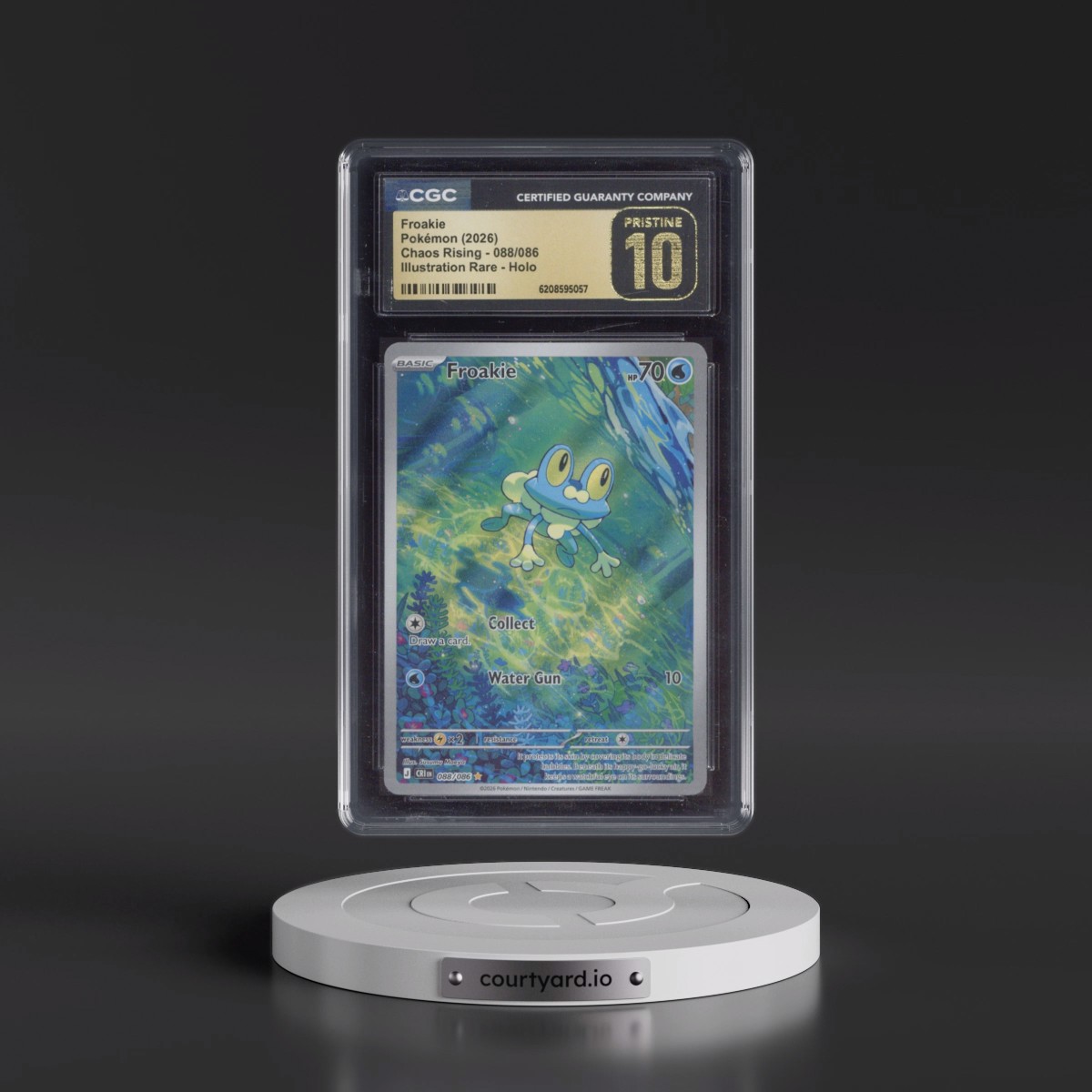 2026 Chaos Rising - CRI EN #088/086 Froakie - Illustration Rare Holo (CGC 10 PRISTINE)