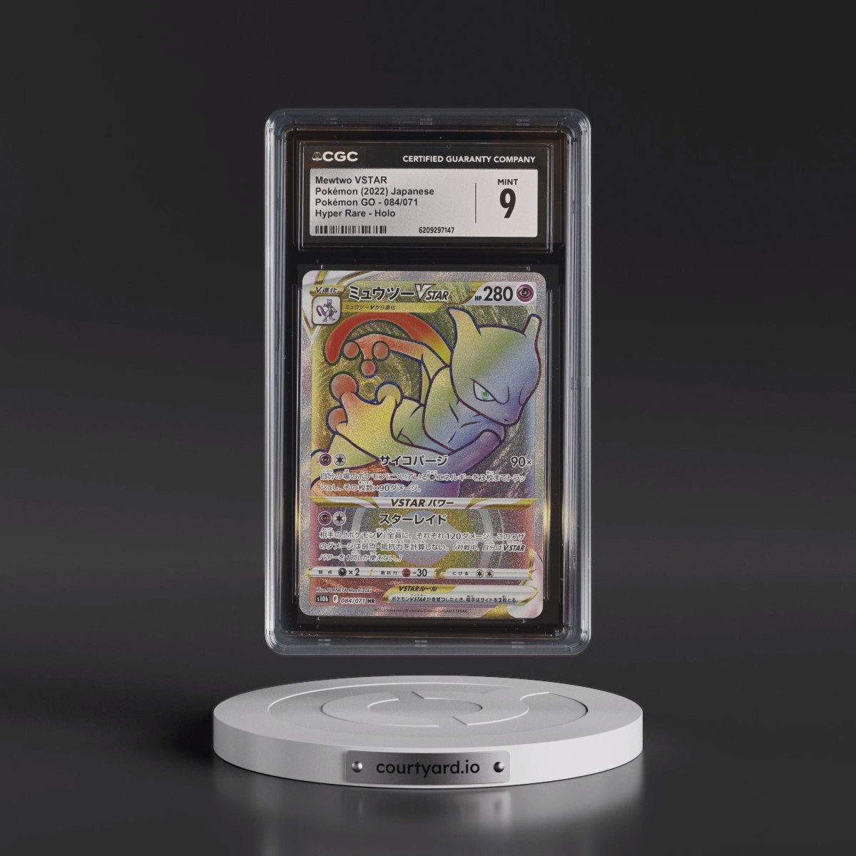 2022 Pokémon GO #084/071 Mewtwo VSTAR - Hyper Rare Holo (CGC 9 MINT)