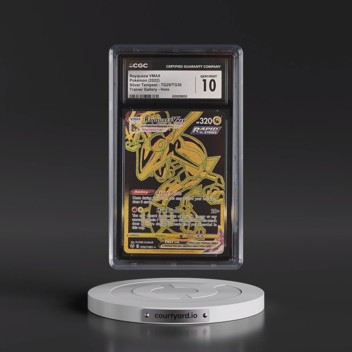2022 Silver Tempest #TG29/TG30 Rayquaza VMAX - Trainer Gallery Holo (CGC 10 GEM MINT)