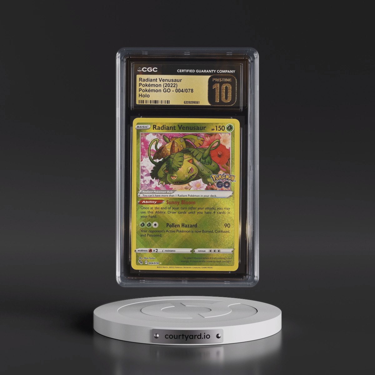 2022 Pokémon GO #004/078 Radiant Venusaur - Holo (CGC 10 PRISTINE)