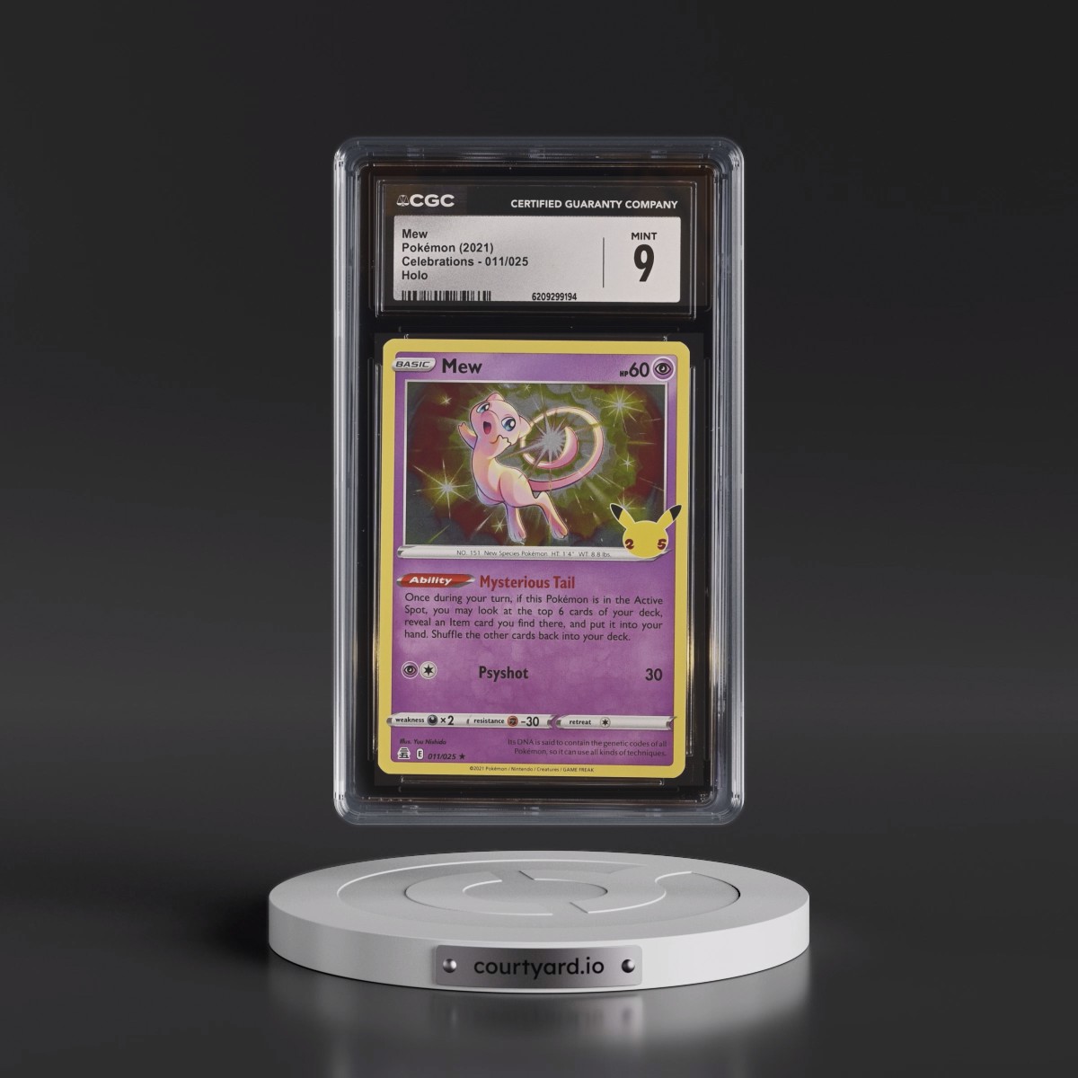 2021 Celebrations #011/025 Mew - Holo (CGC 9 MINT)