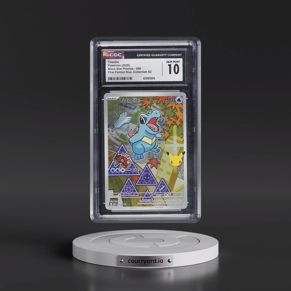2025 Black Star Promos - Mega Evolution MEP EN Totodile - First Partner Illustration Collection Series 2 (Holo) #048 CGC 10
