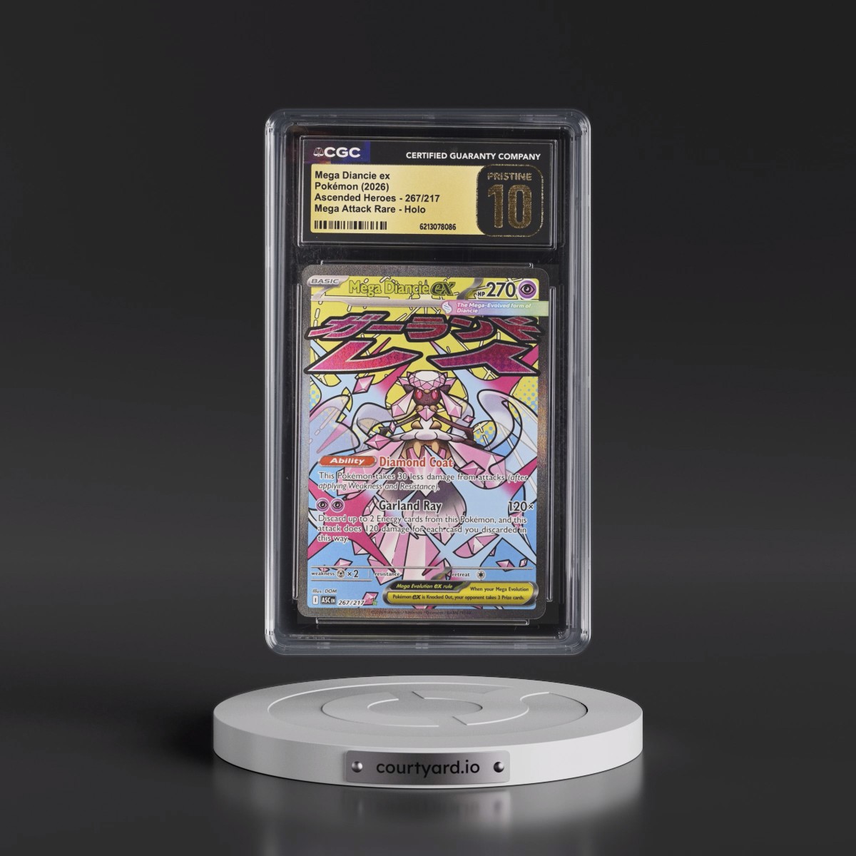 2026 Ascended Heroes - ASC EN #267/217 Mega Diancie ex - Mega Attack Rare Holo (CGC 10 PRISTINE)