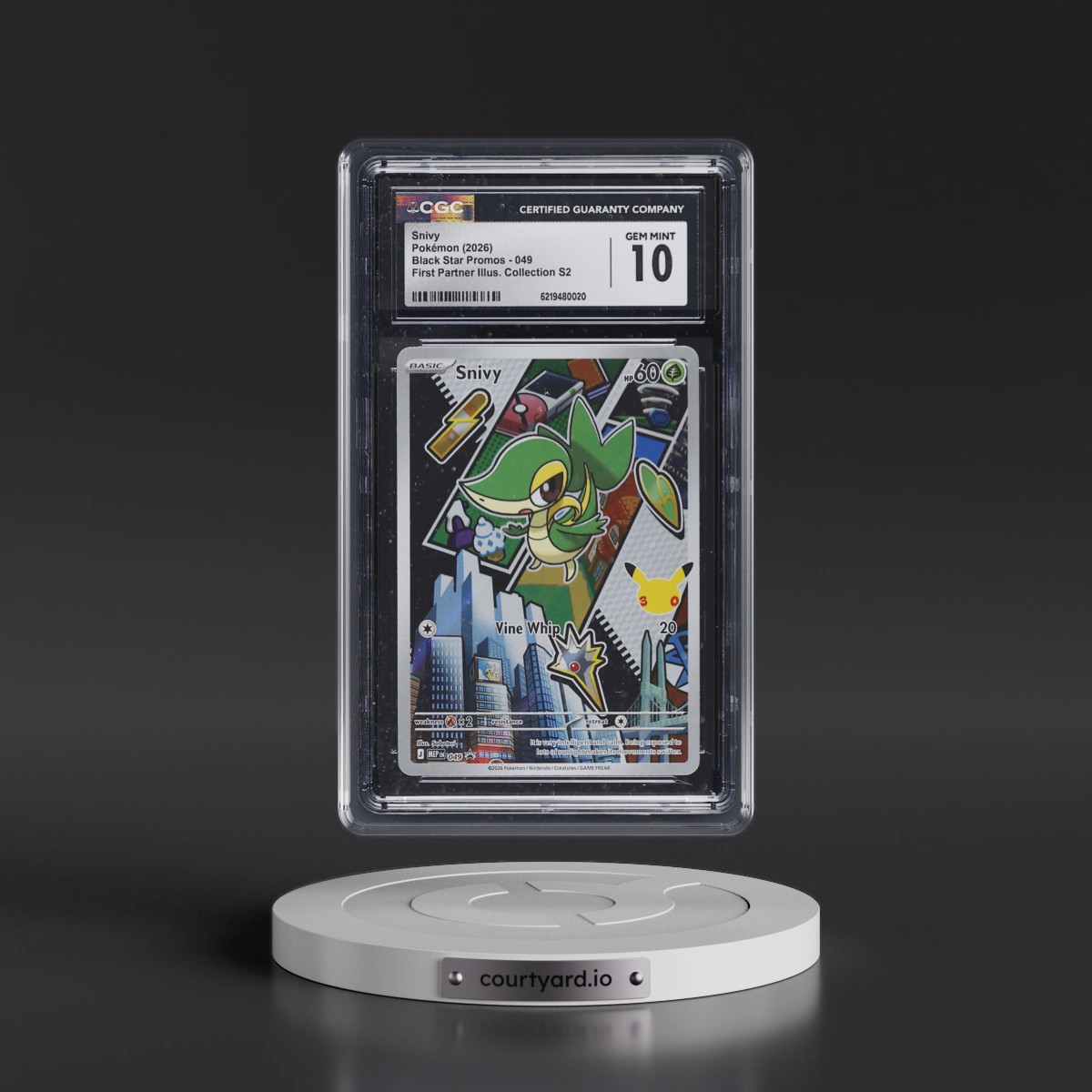 2025 Black Star Promos - Mega Evolution MEP EN Snivy - First Partner Illustration Collection Series 2 (Holo) #049 CGC 10