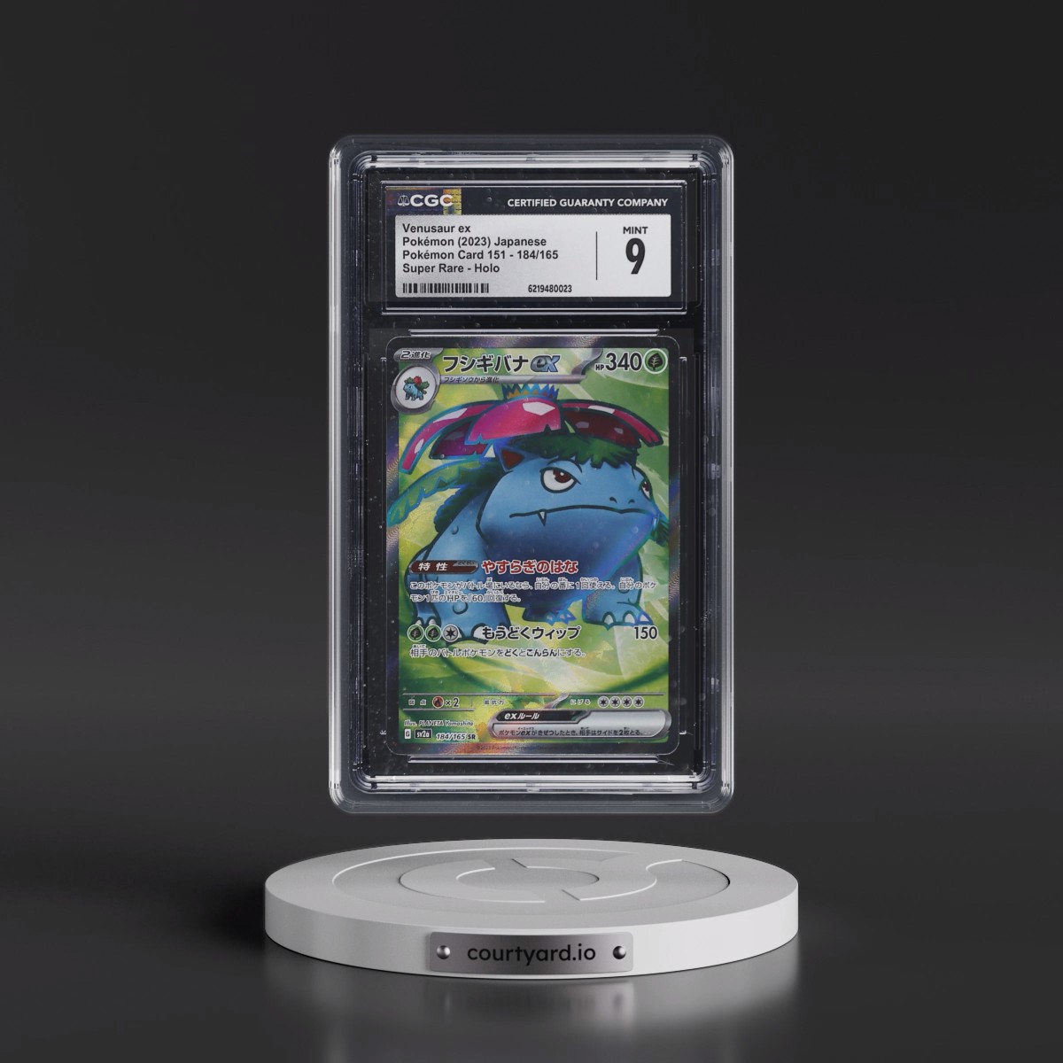 2023 Pokémon Card 151 Venusaur ex - Super Rare Holo #184/165 CGC 9