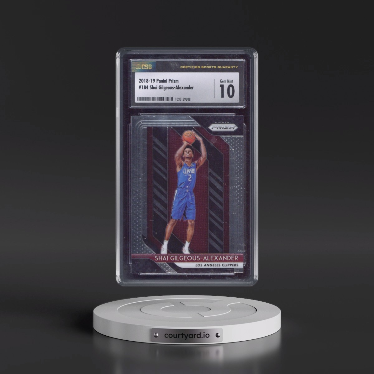 2018 Panini Prizm #184 Shai Gilgeous-Alexander (CSG 10 GEM MINT)