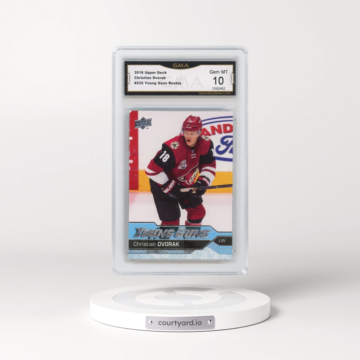 2016 Upper Deck Christian Dvorak - Young Guns Rookie #235 GMA 10
