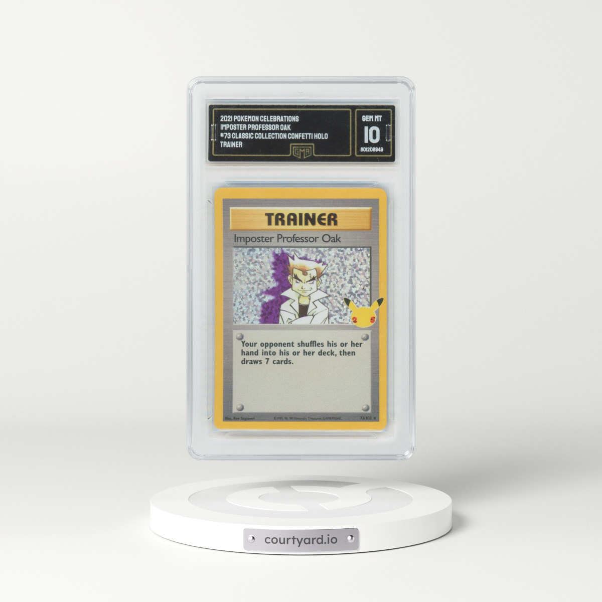 2021 Celebrations #73 Imposter Professor Oak (GMA 10 GEM MINT)