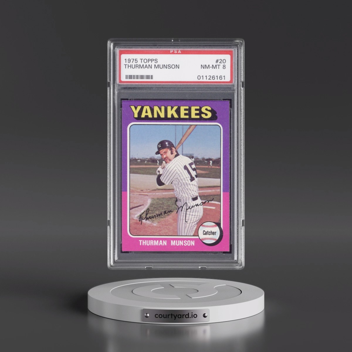 1975 Topps #20 Thurman Munson (PSA 8 NM-MT)