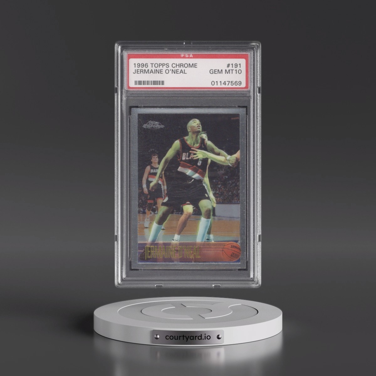 1996 Topps Chrome Jermaine O'Neal #191 PSA 10